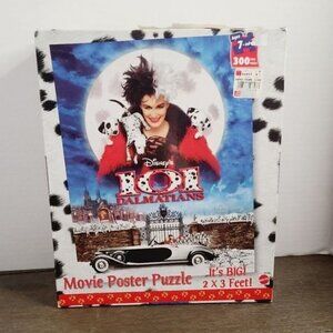Vintage 90s Disney 101 Dalmations Glenn Close Movie Poster Giant Puzzle